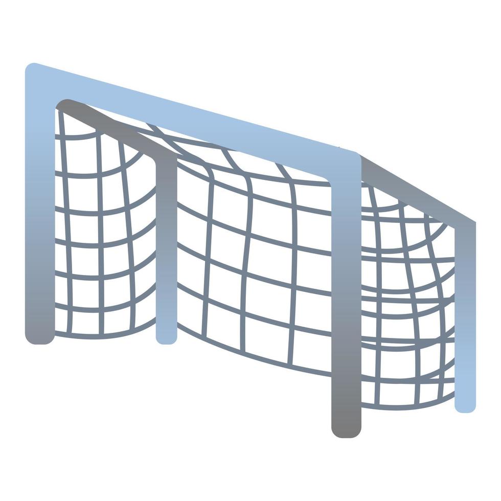 Kid playground soccer gate icon, cartoon style vector