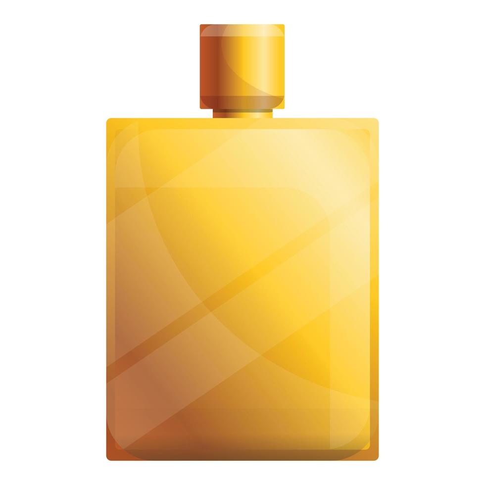 Whiskey flask icon, cartoon style vector