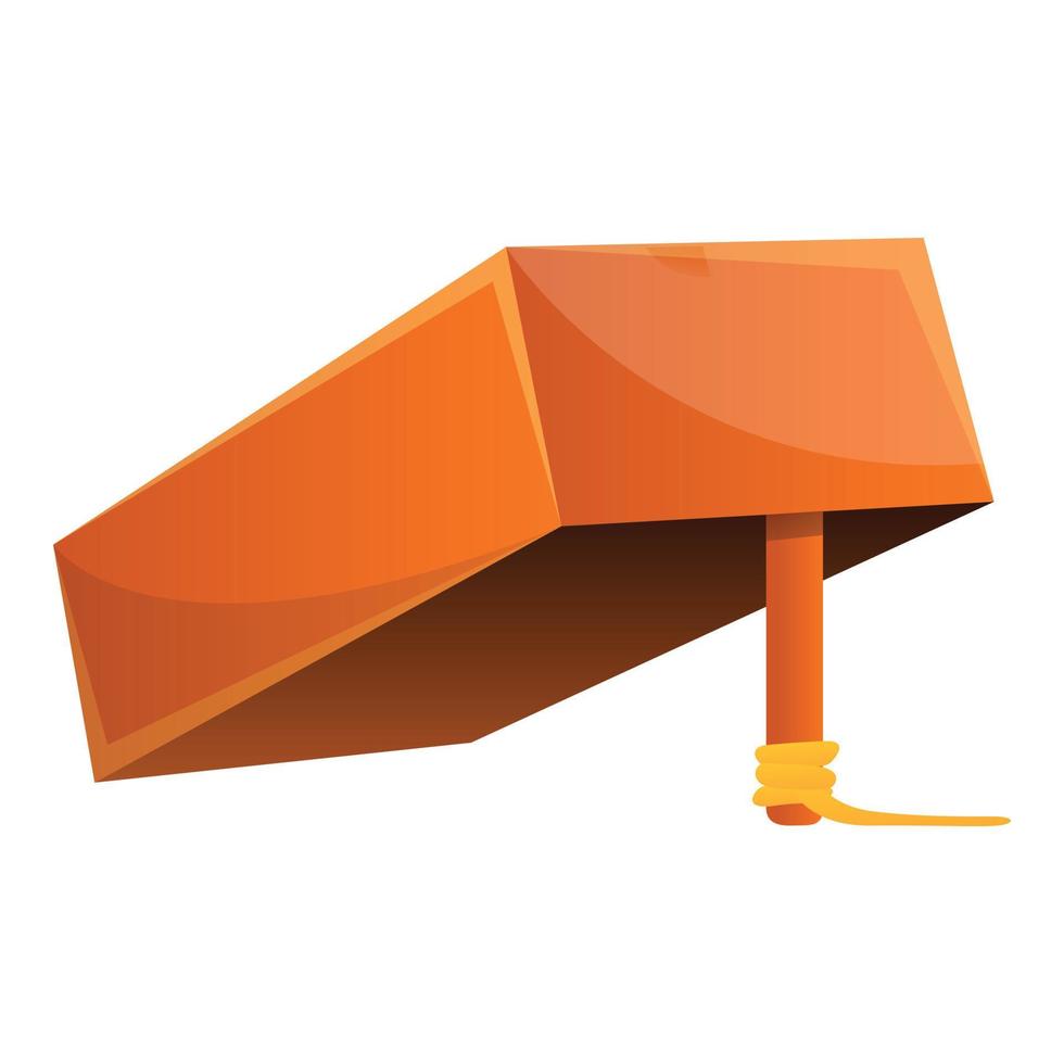 Carton box trap icon, cartoon style vector