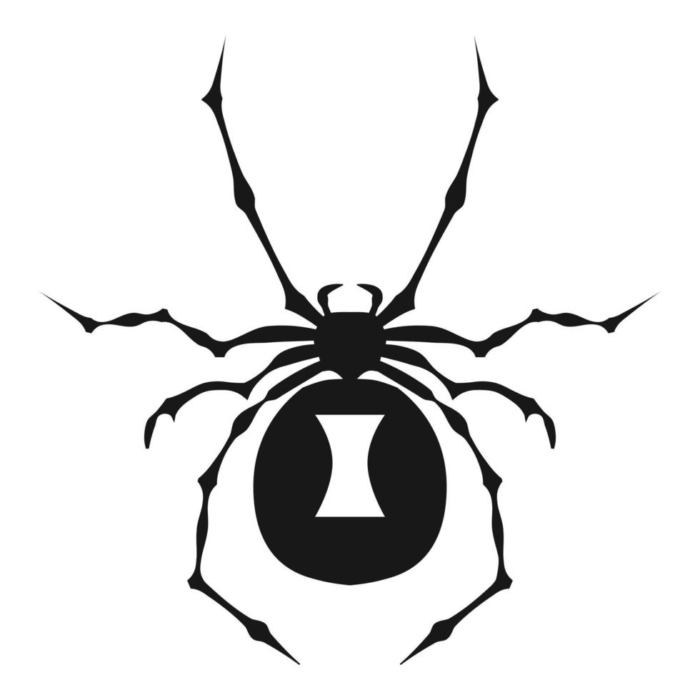 Fear spider icon, simple style vector