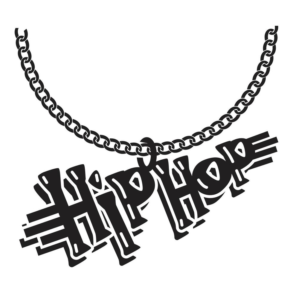 icono de joyería de hip hop, estilo simple vector