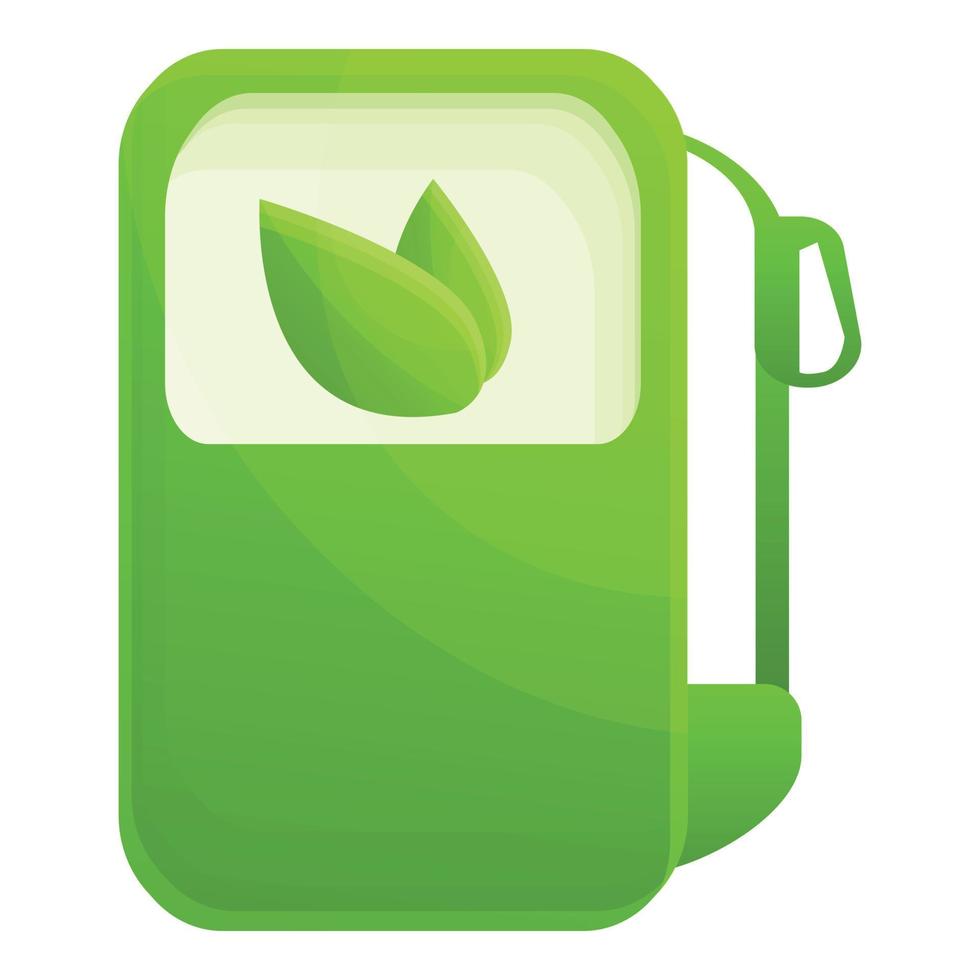 icono de soporte de biocombustible, estilo de dibujos animados vector