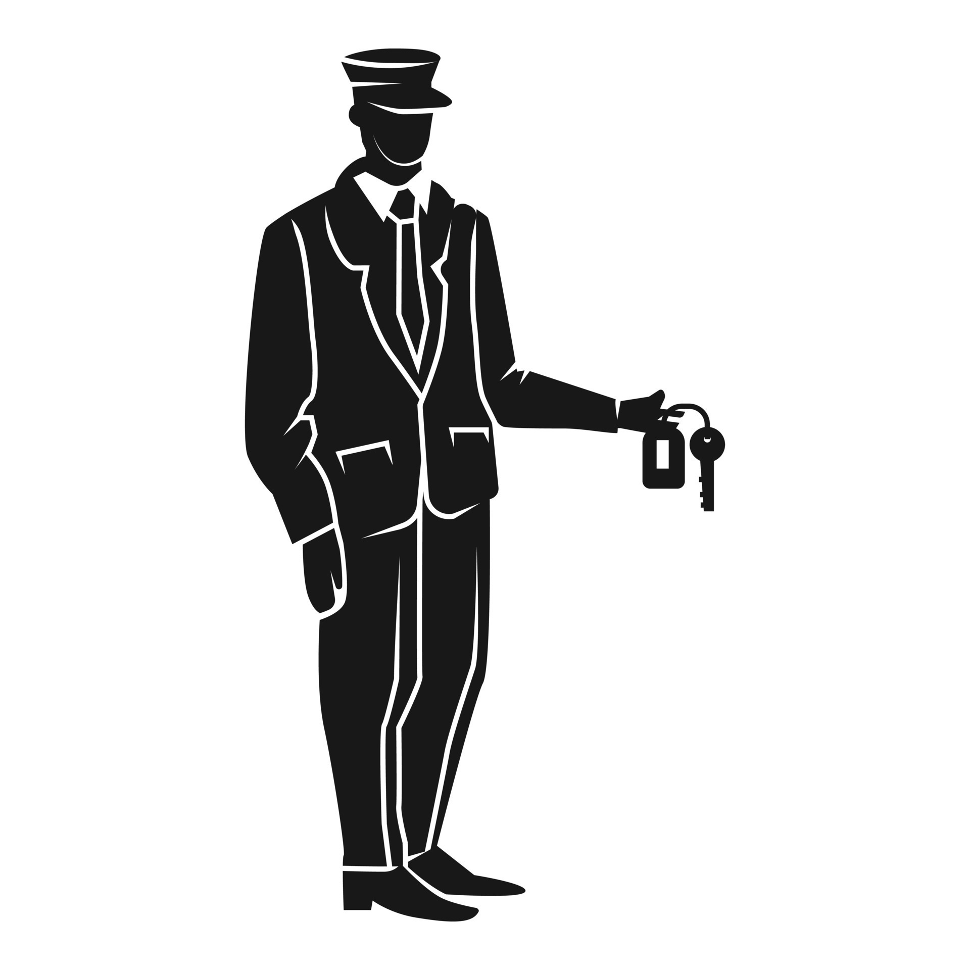 Valet hand key icon, simple style 14184575 Vector Art at Vecteezy