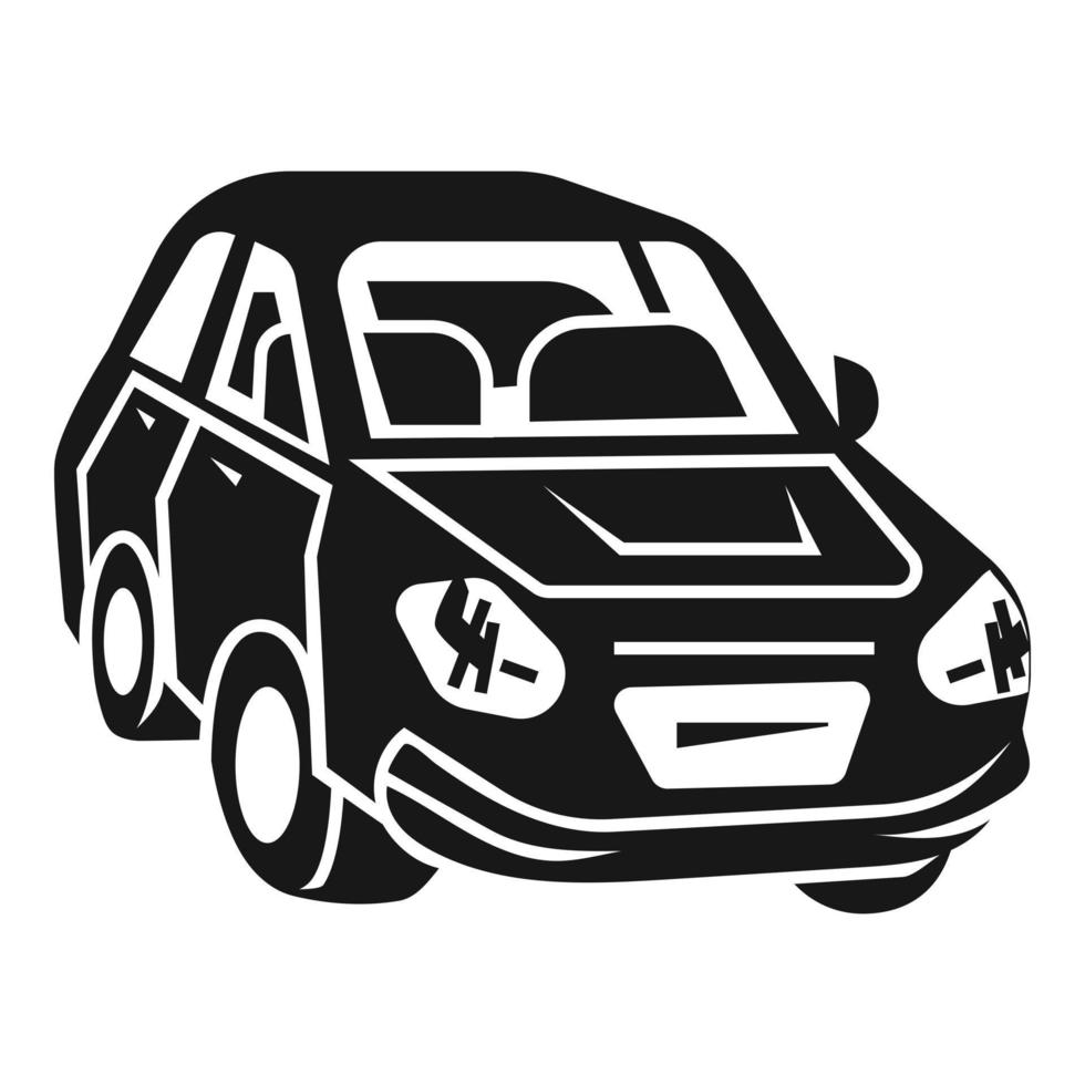 icono de coche de aparcacoches, estilo simple vector