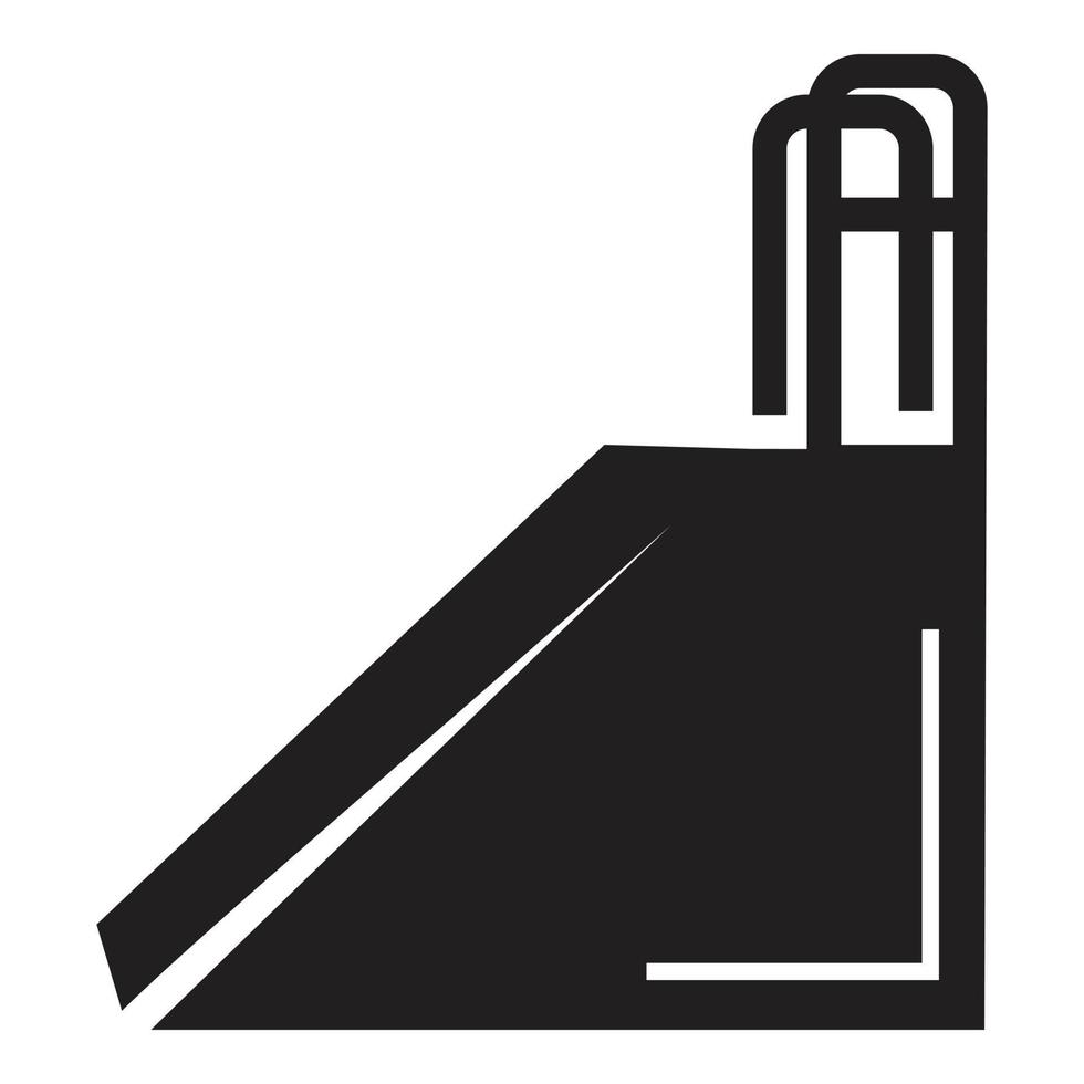Skate park hill icon, simple style vector