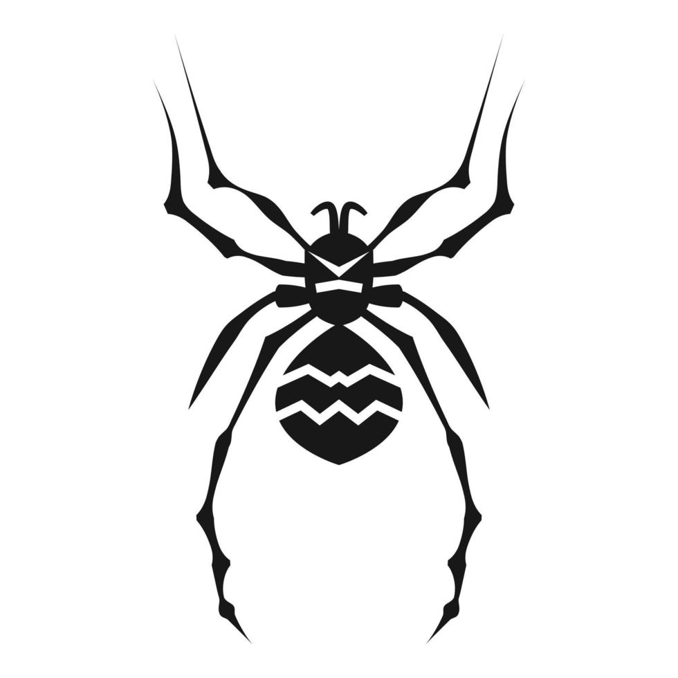 Danger spider icon, simple style vector