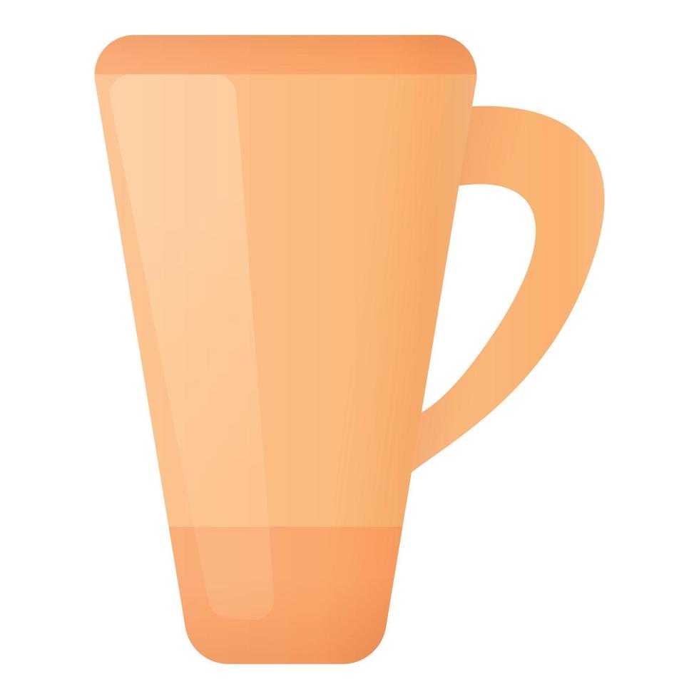 icono de taza de café, estilo de dibujos animados vector