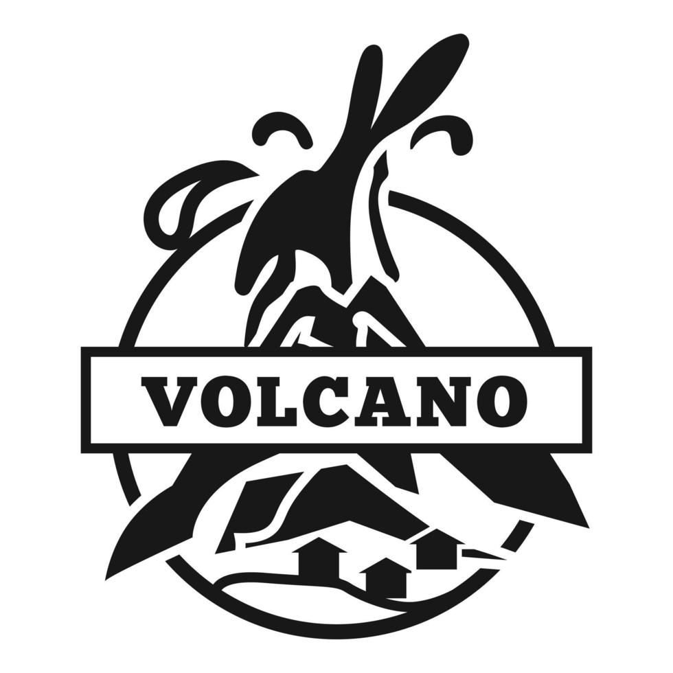 logotipo de volcán americano, estilo simple vector