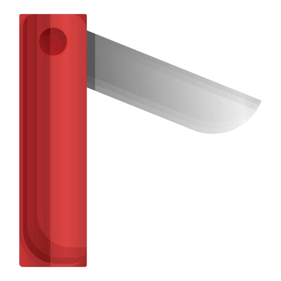 Hunter knife icon, cartoon style vector