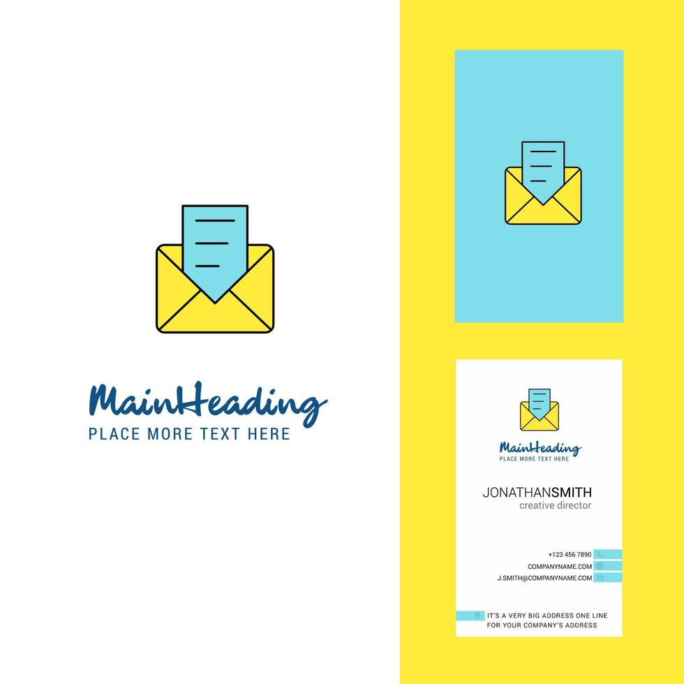 Message Creative Logo and business card vertical Design Vector