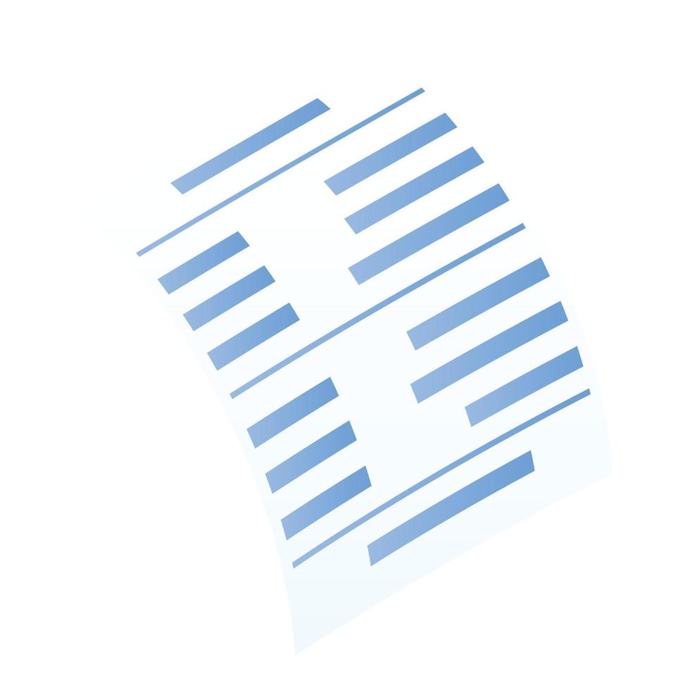 Payment paper icon, isometric style vector