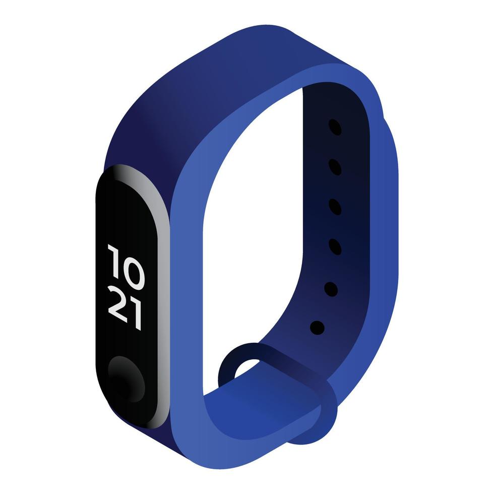 Smart fitness tracker icon, isometric style vector