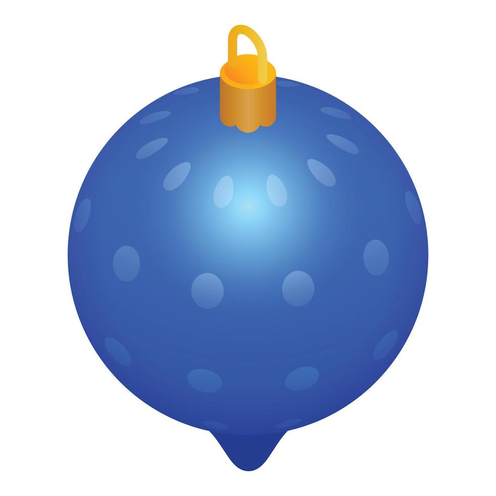 icono de juguete de árbol de bola azul, estilo isométrico vector