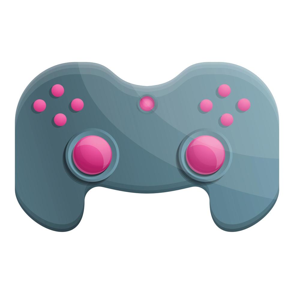 Video game joystick icon, cartoon style vector