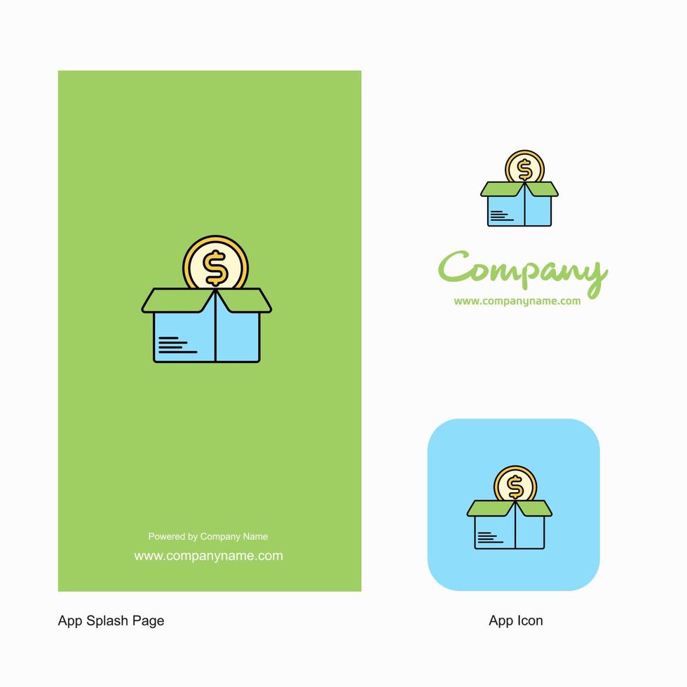 Shopping Company Logo App Icon and Splash Page Design Creative Business App Design Elements vector