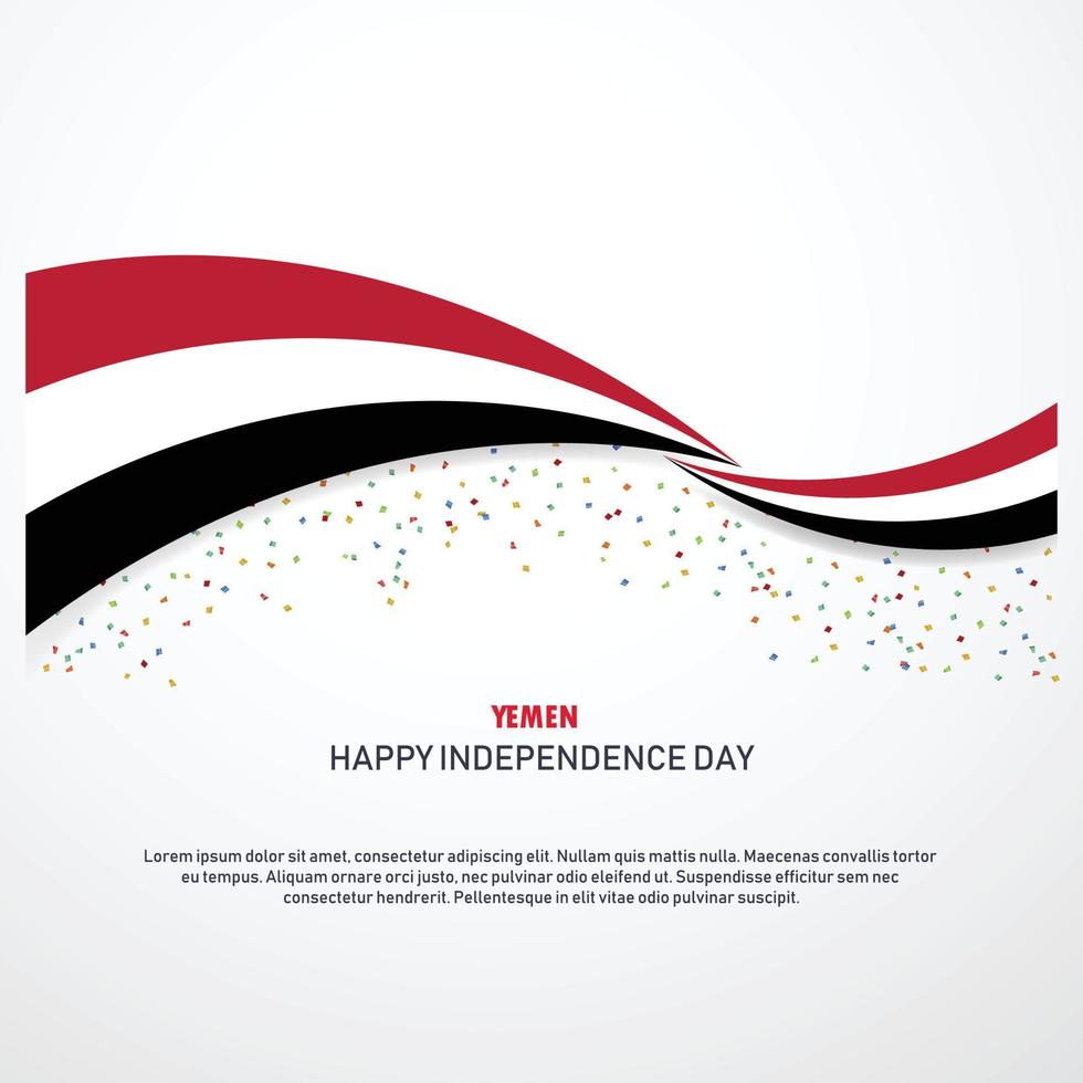 Yemen Happy independence day Background vector