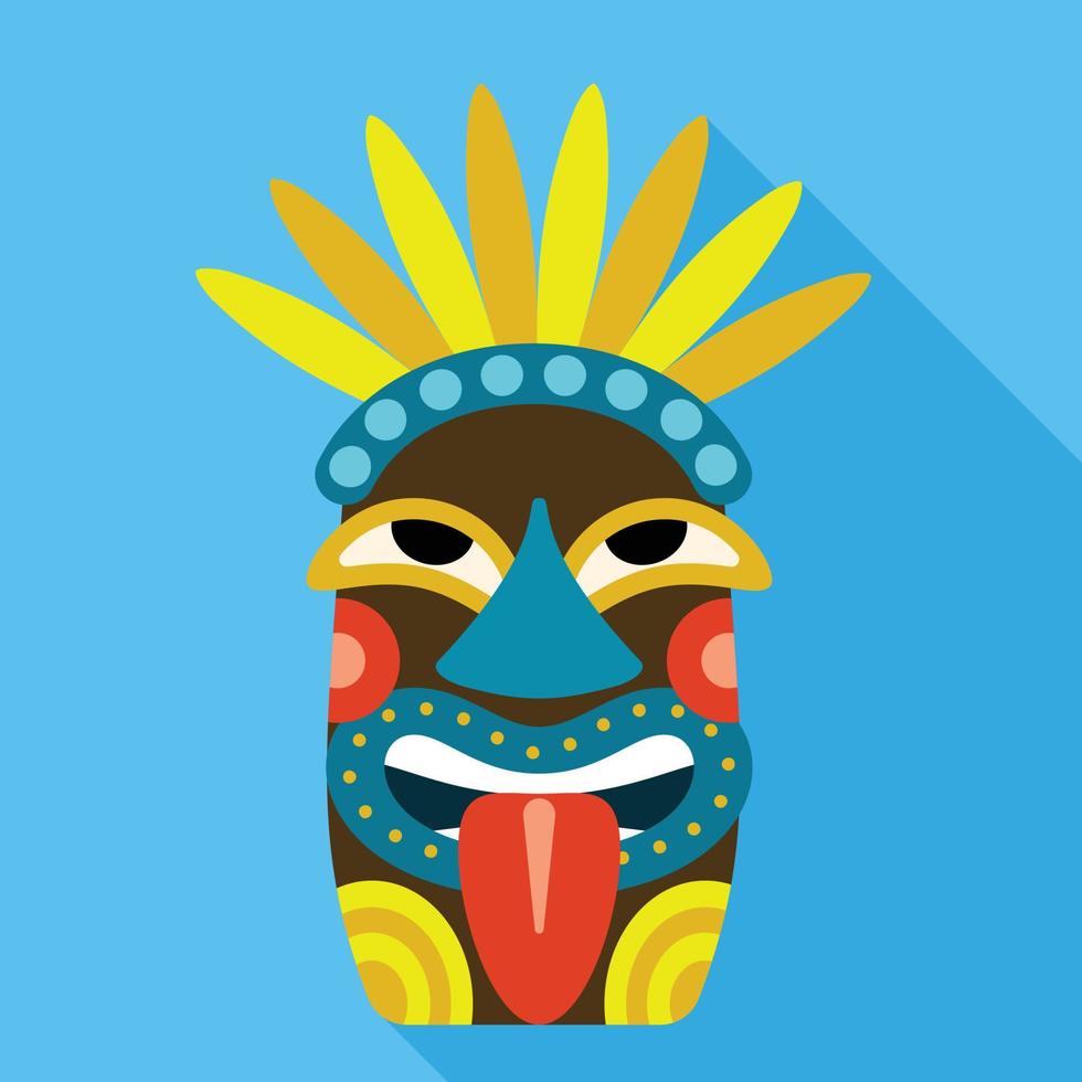 Culture idol icon, flat style vector