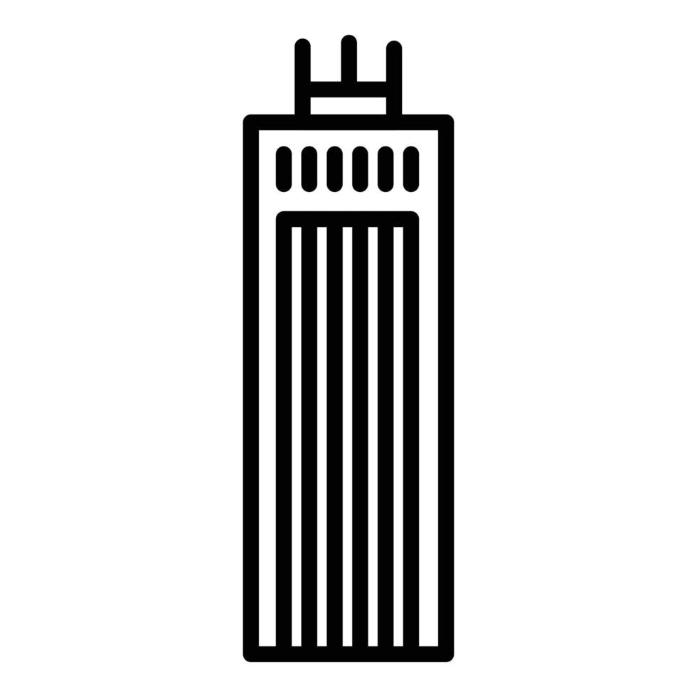Metropolis building icon, outline style vector