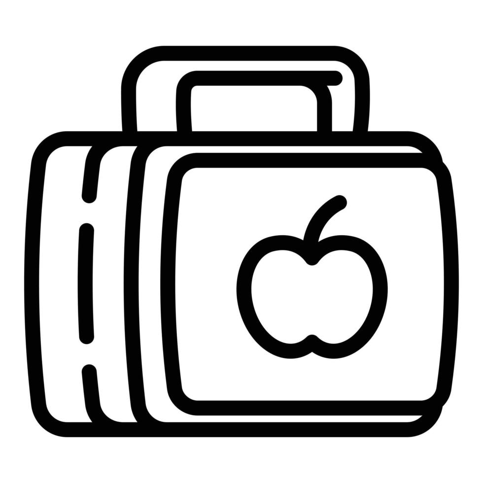 Trendy lunchbox icon, outline style vector