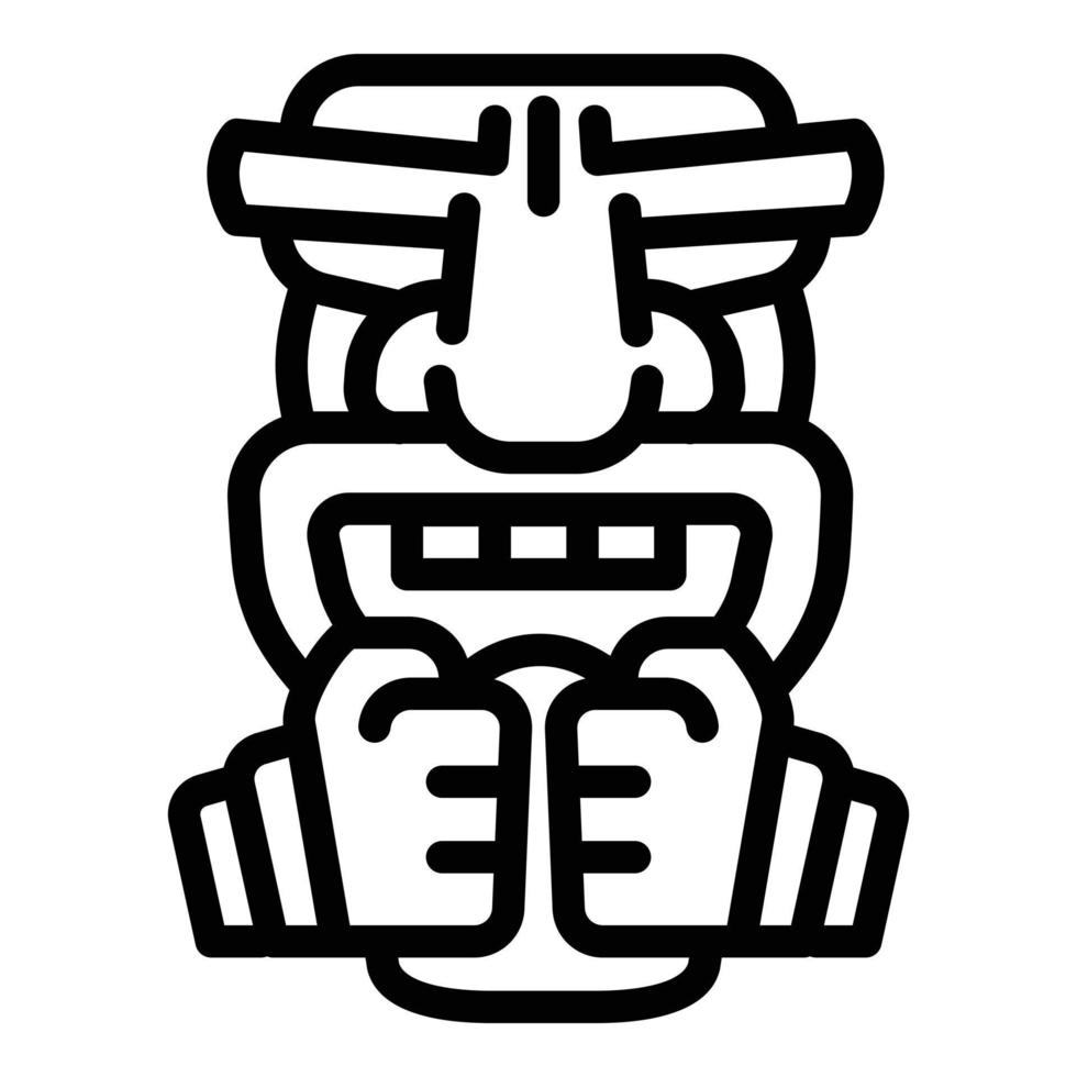 Mystery idol icon, outline style vector