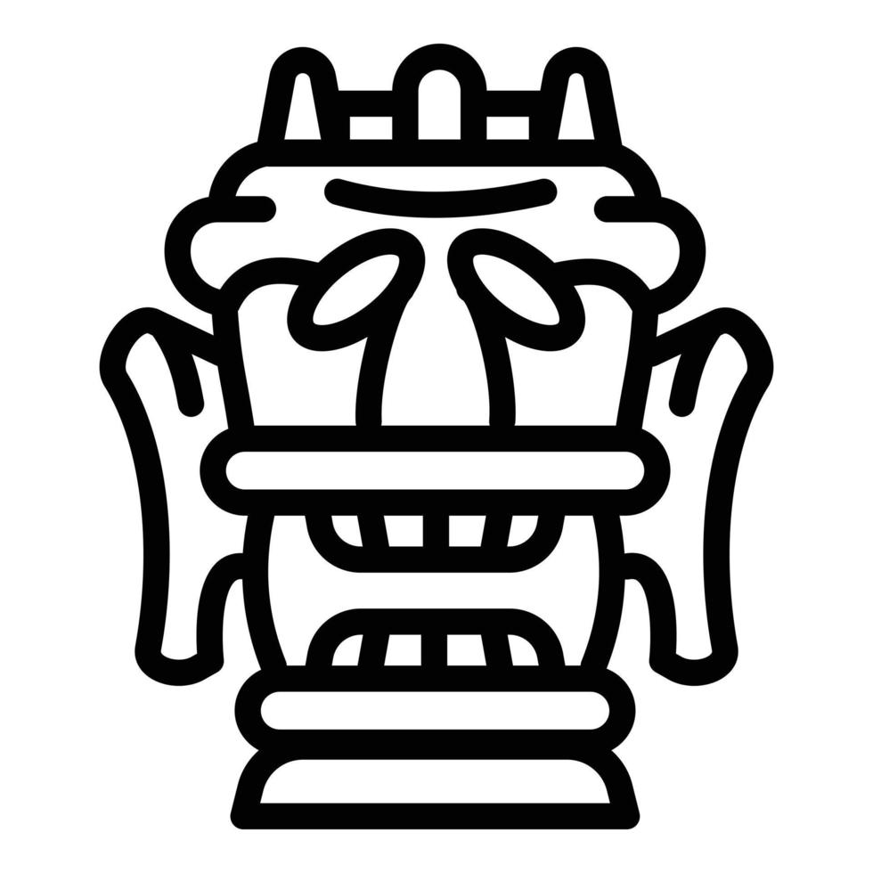 icono de ídolo de decoración, estilo de contorno vector