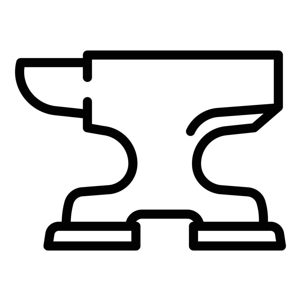 Metal cold anvil icon, outline style vector