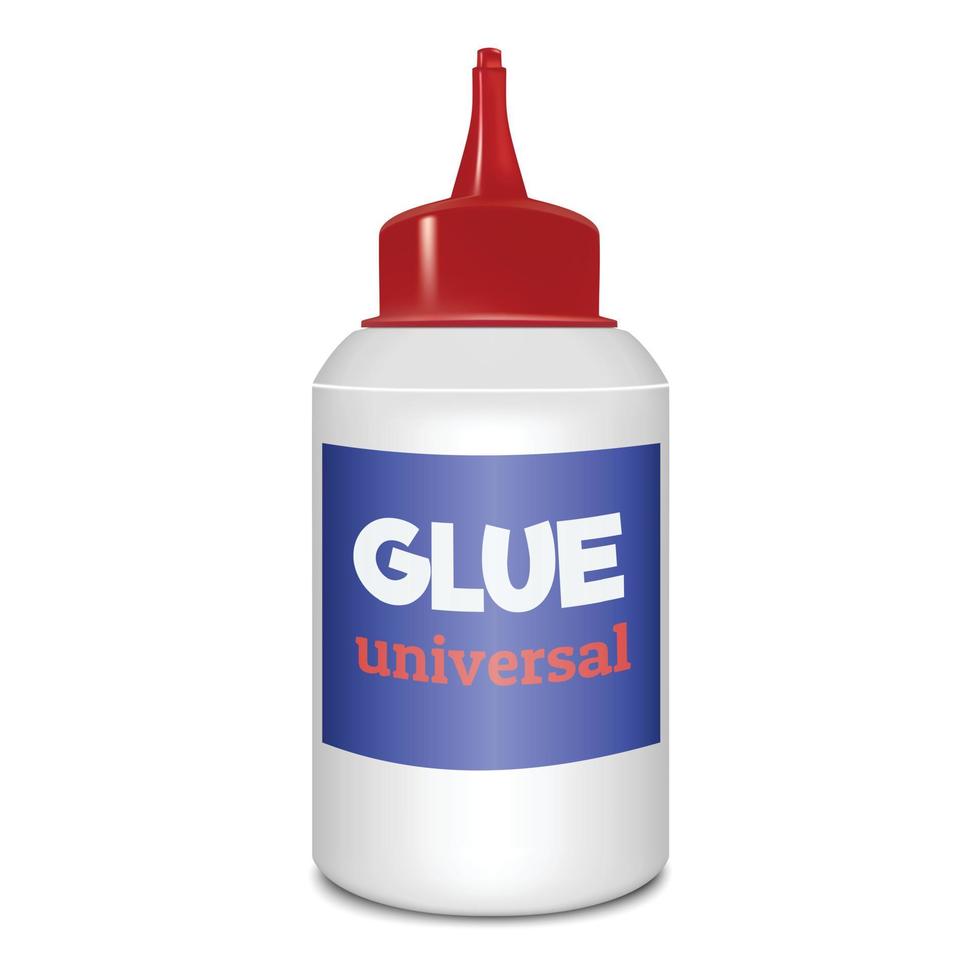 Universal glue icon, realistic style vector