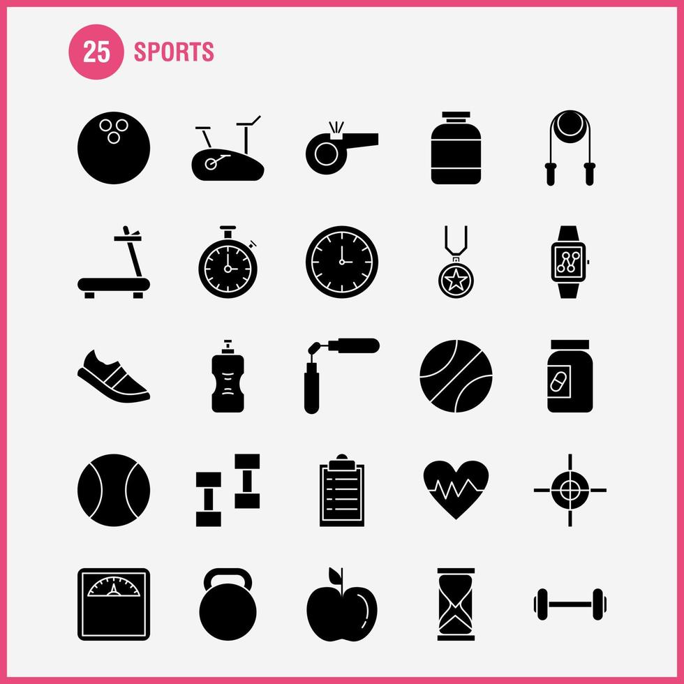 icono de glifo sólido deportivo para impresión web y kit uxui móvil como baloncesto baloncesto juego de pelota premio deportivo medalla pictograma paquete vector