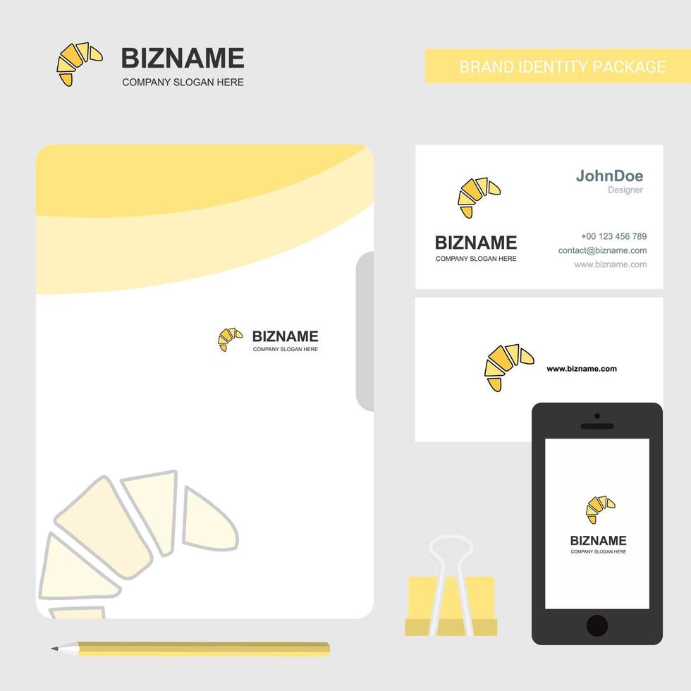 Bun Business Logo File Cover Visiting Card and Mobile App Design Vector Illustration
