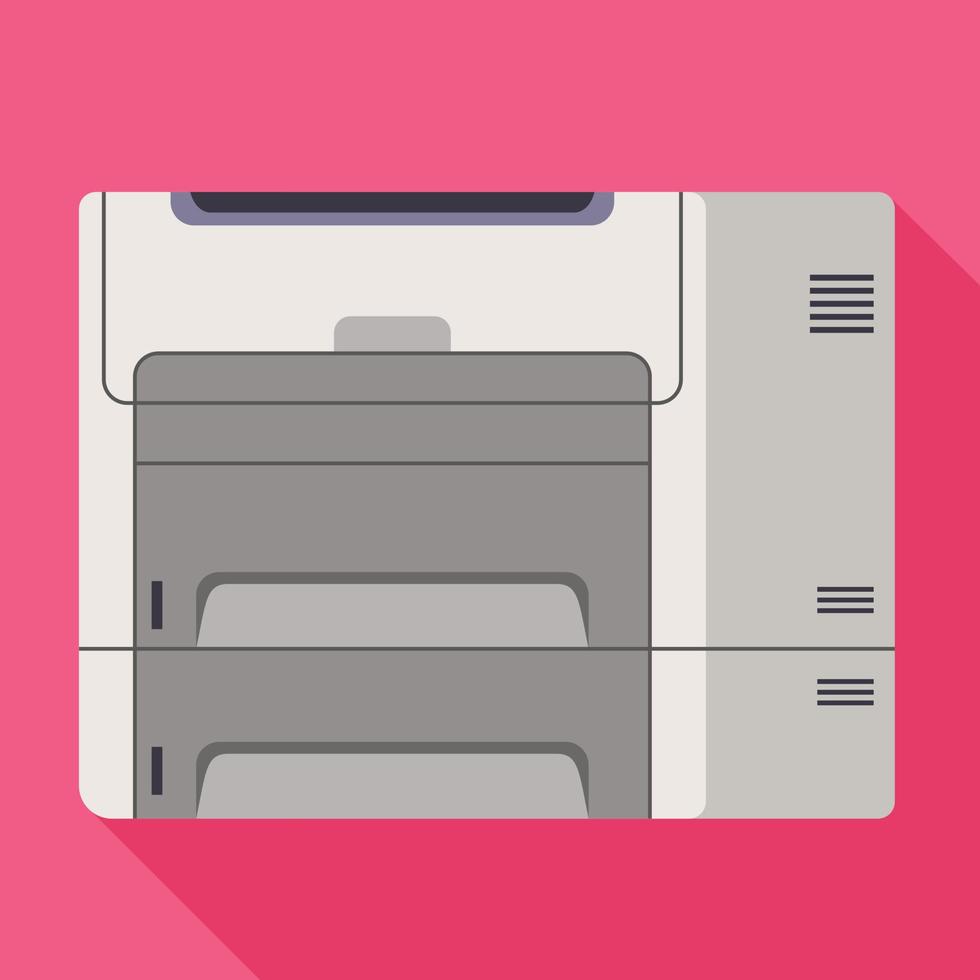 Office printer icon, flat style vector