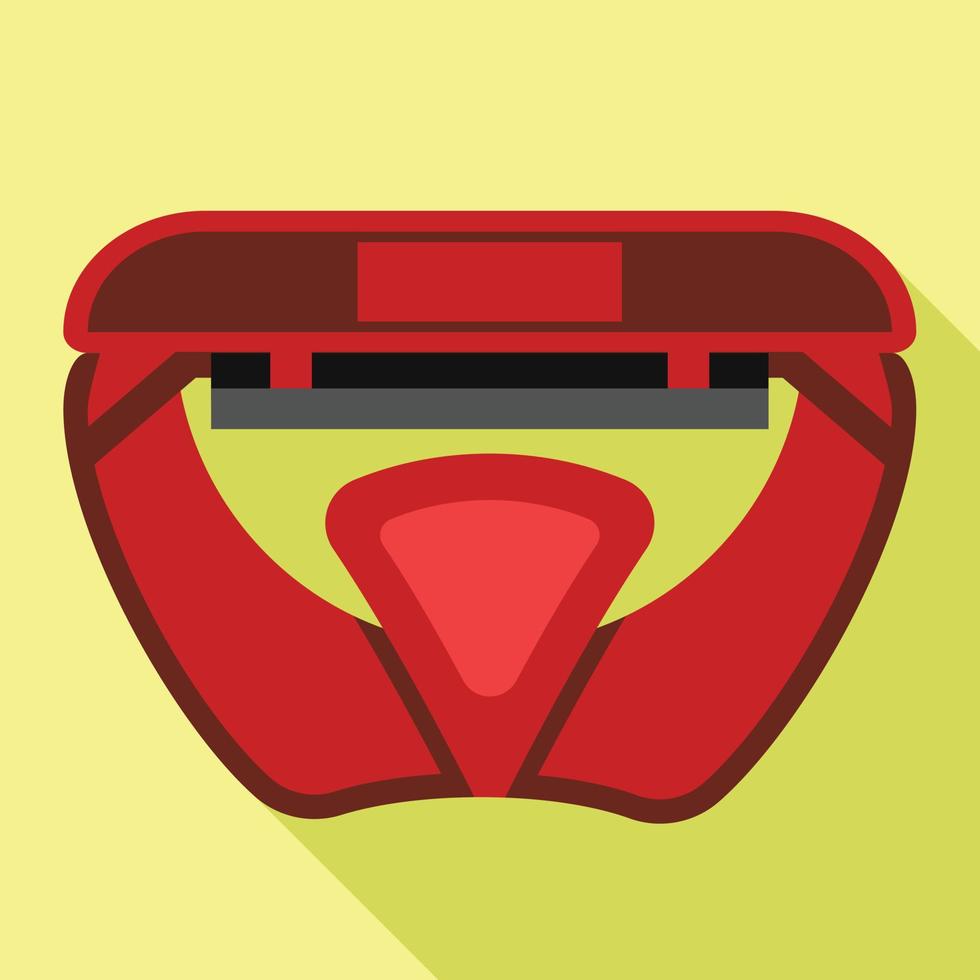 Protect ski equipment icon, flat style vector