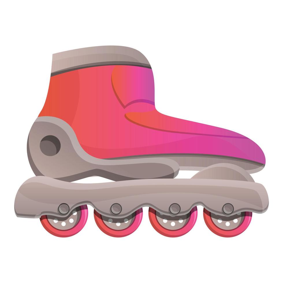 icono moderno de patines en línea, estilo de dibujos animados vector