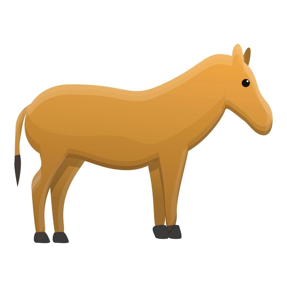 icono de burro, estilo de dibujos animados vector