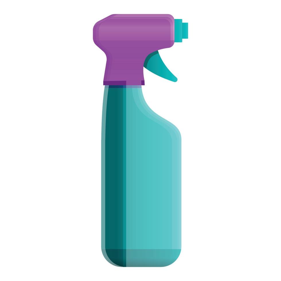 Cleaning spray bottle icon, cartoon style vector