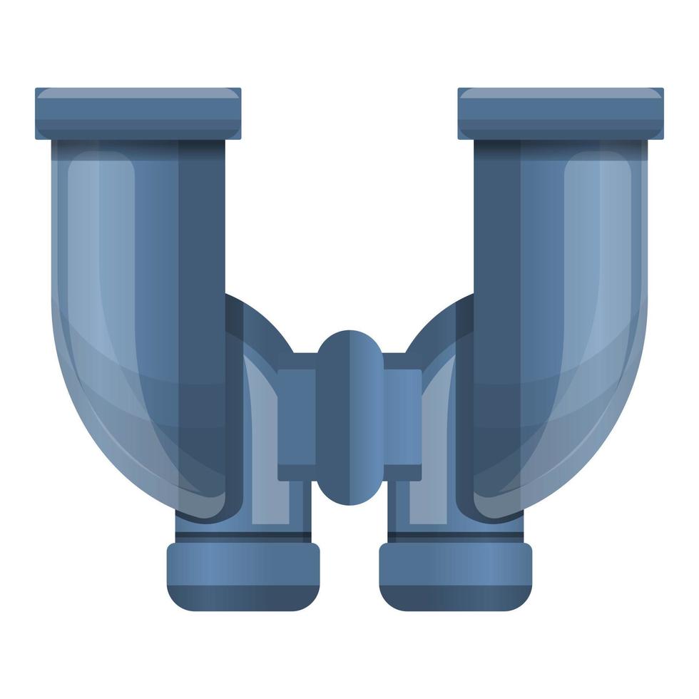 Modern binoculars icon, cartoon style vector