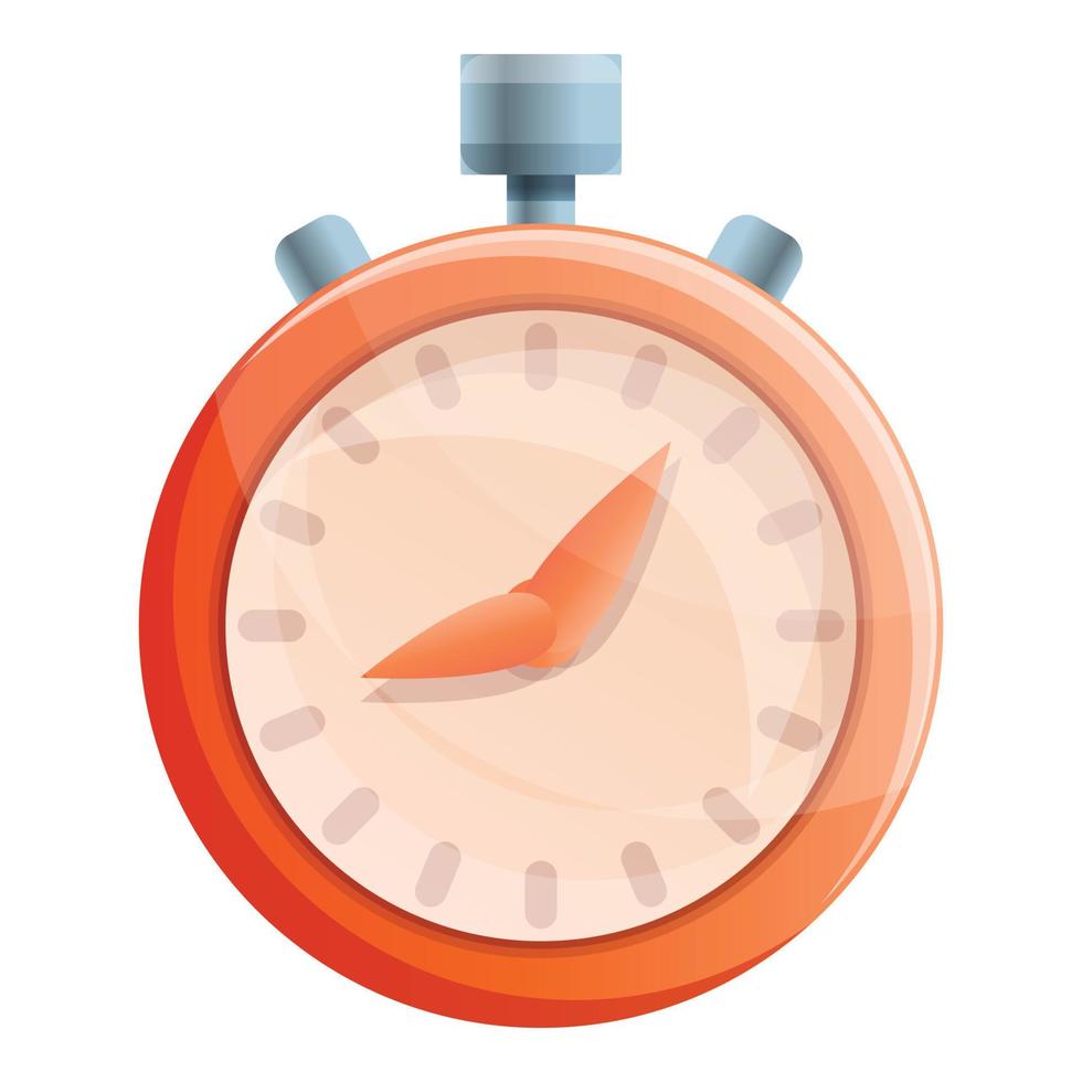 Stopwatch icon, cartoon style vector