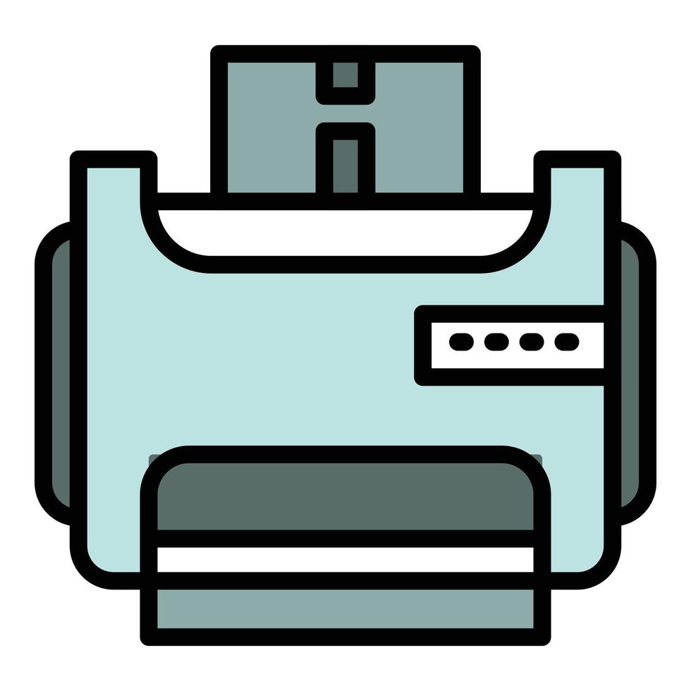 Room printer icon, outline style vector