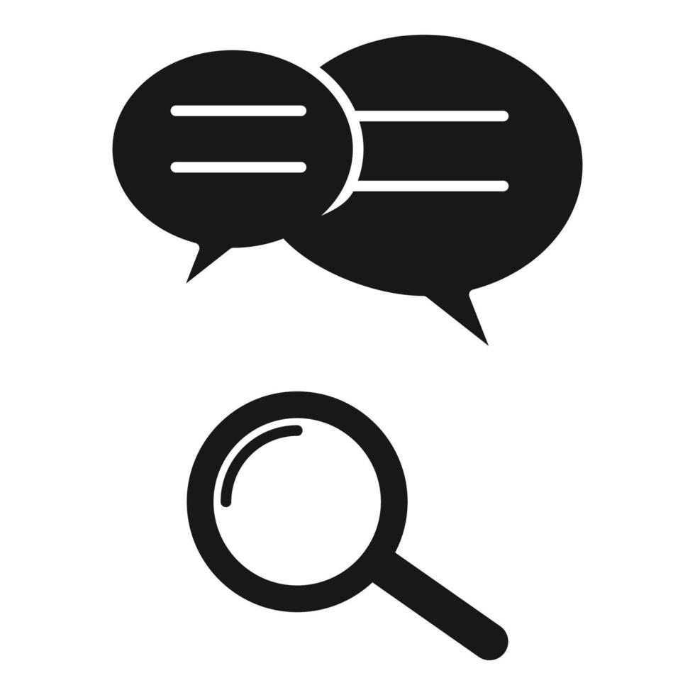 Webinar chat icon, simple style vector