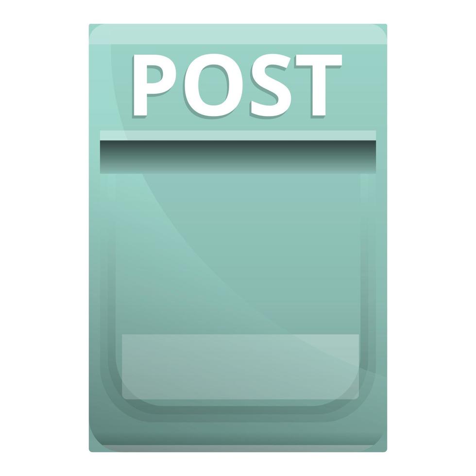 Home post box icon, cartoon style vector