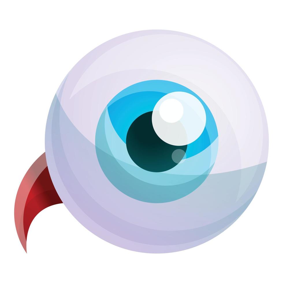 Human eyeball icon, cartoon style vector