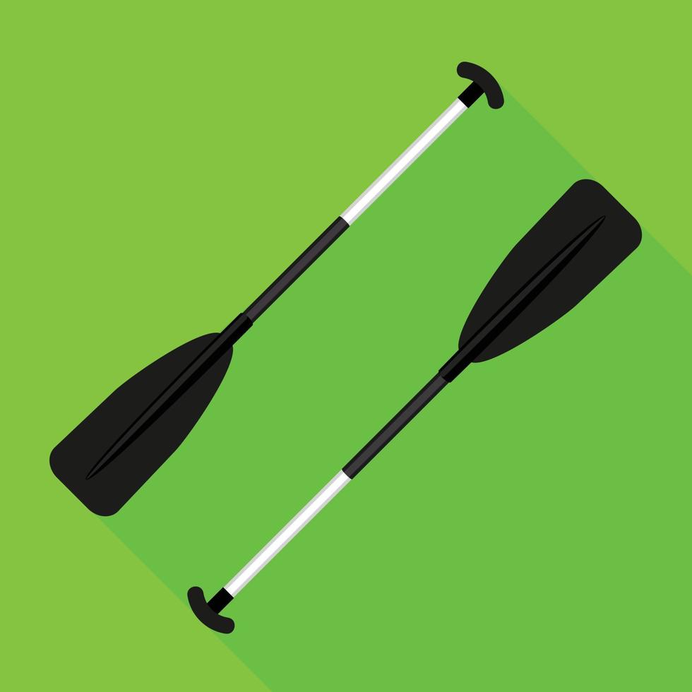 Boat paddles icon, flat style vector