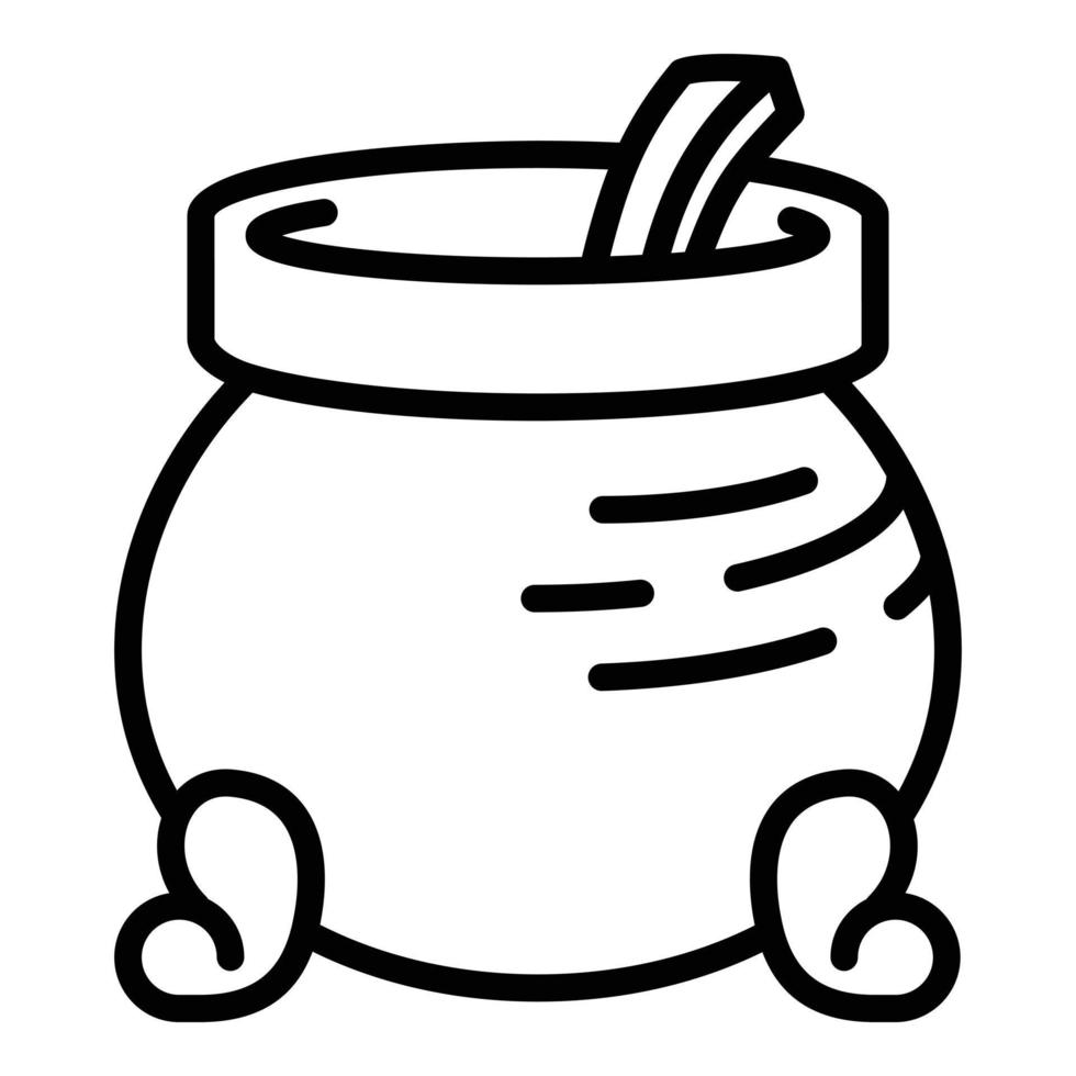 Retro pot icon, outline style vector