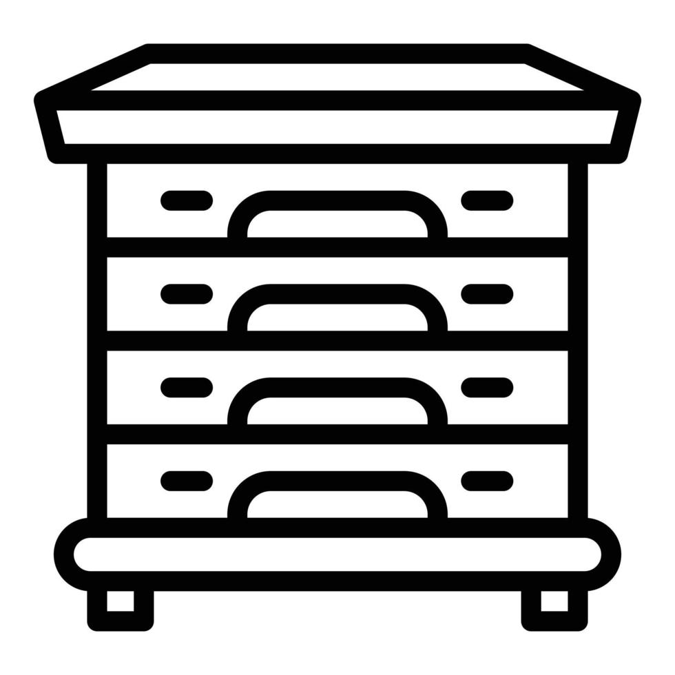 Multi beehive icon, outline style vector