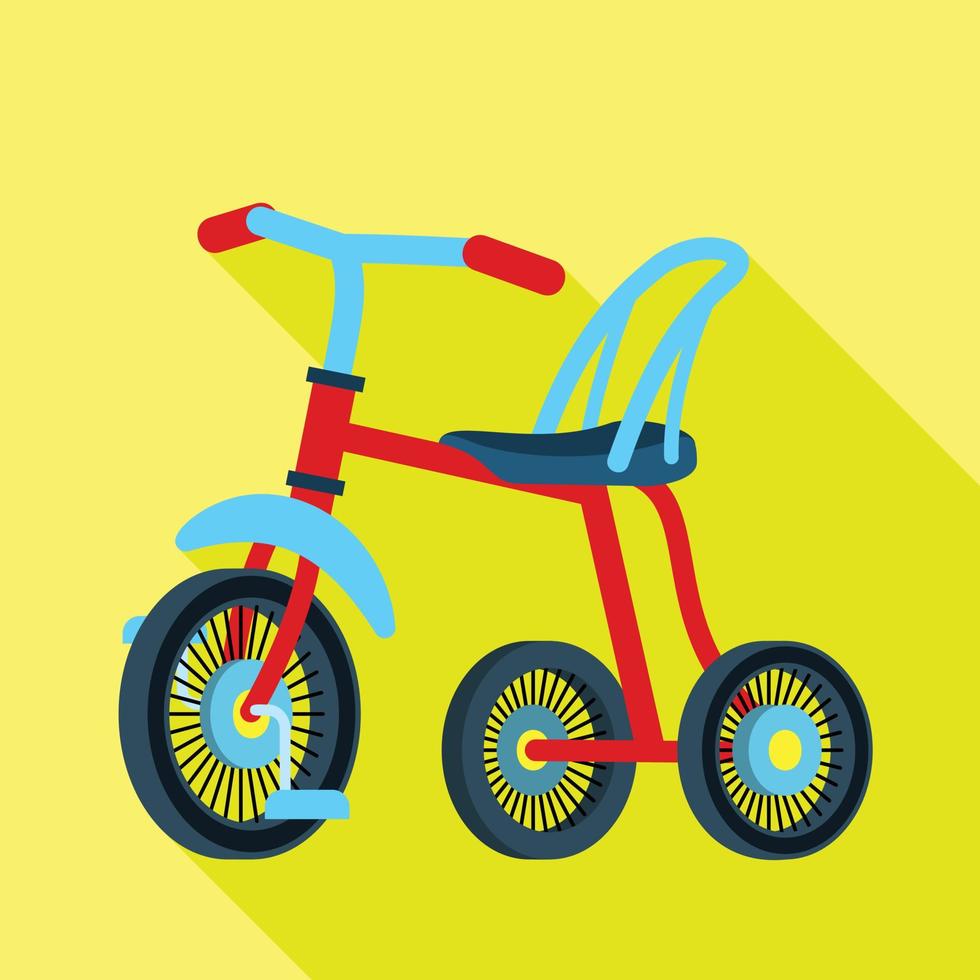 Child tricycle icon, flat style vector