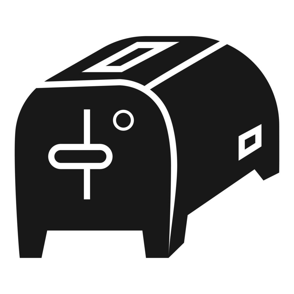 Kitchen toaster icon, simple style vector