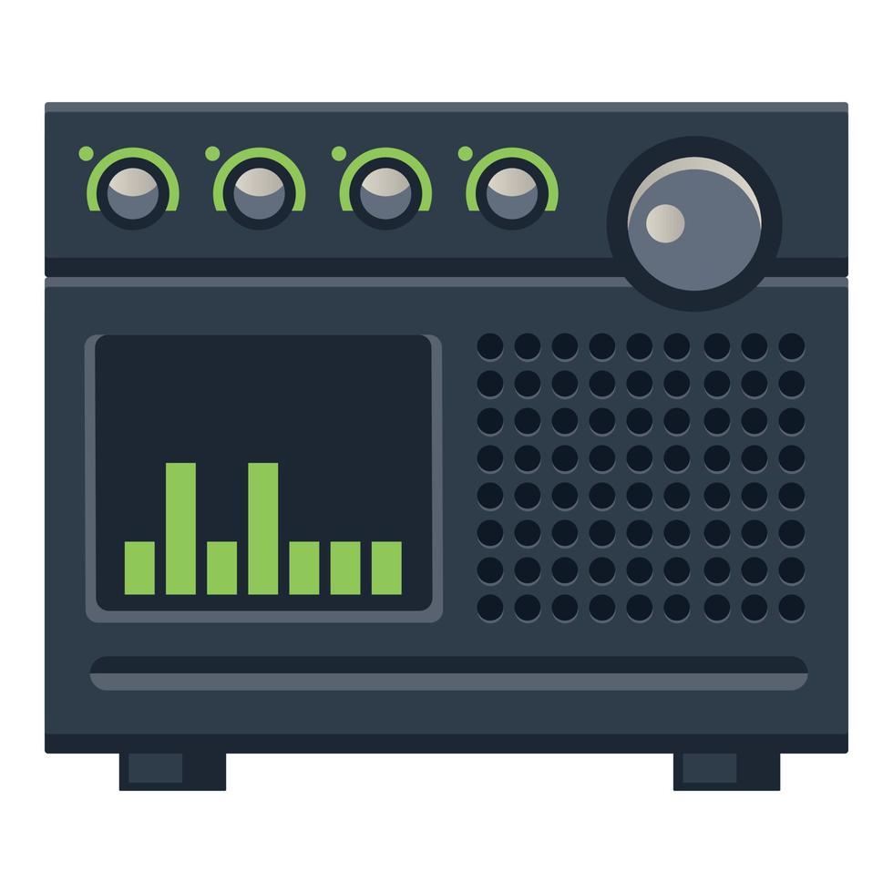 Digital radio icon, cartoon style vector