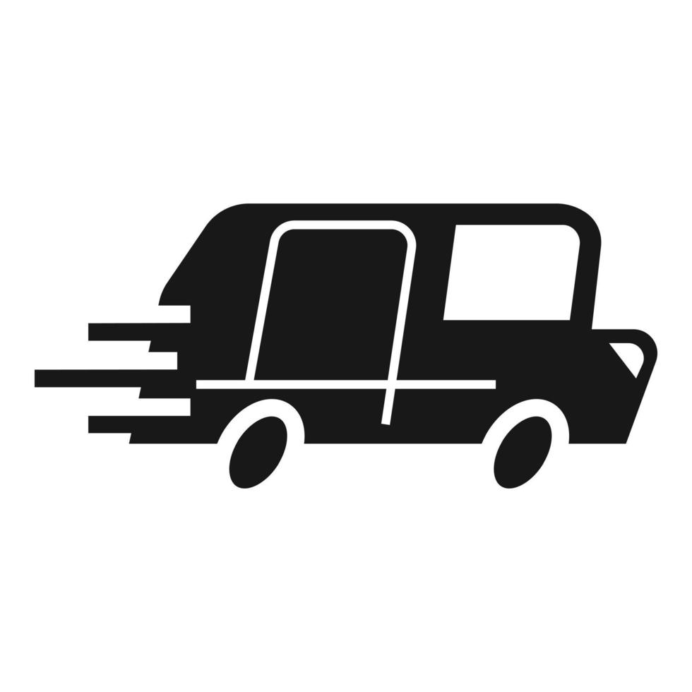 Parcel truck delivery icon, simple style vector