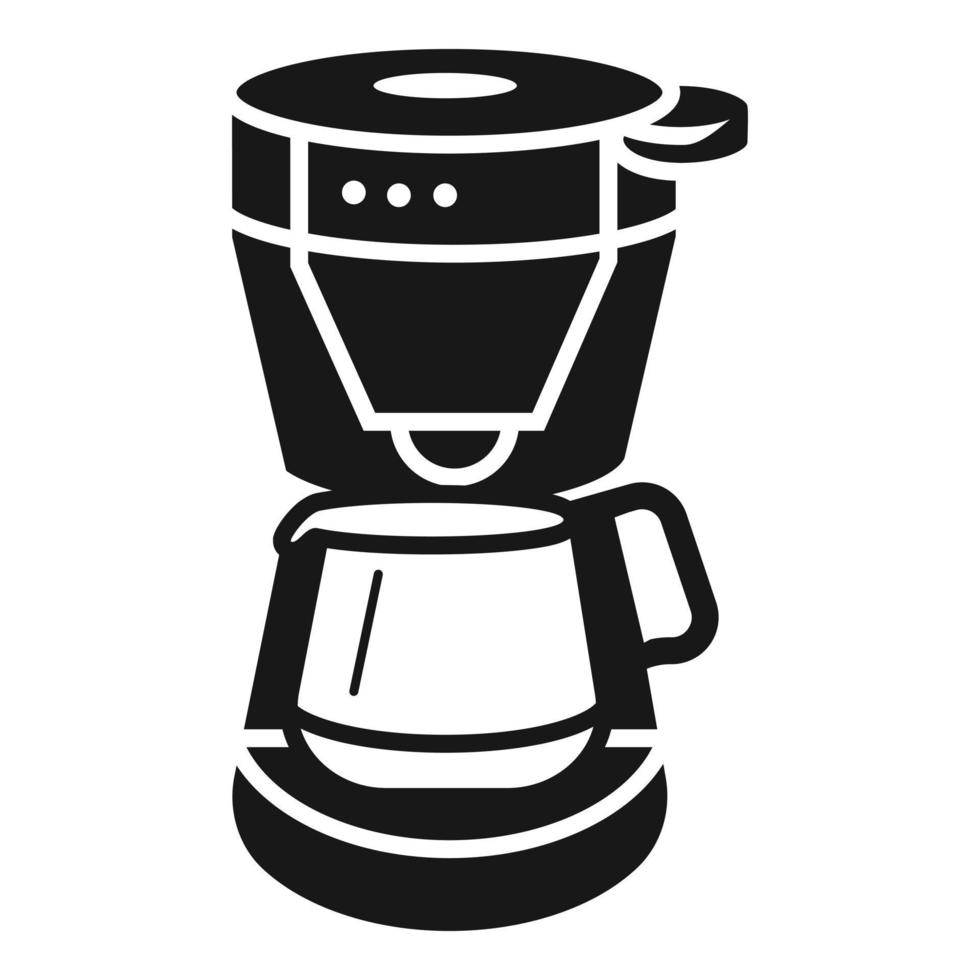 Electric coffee machine icon, simple style vector