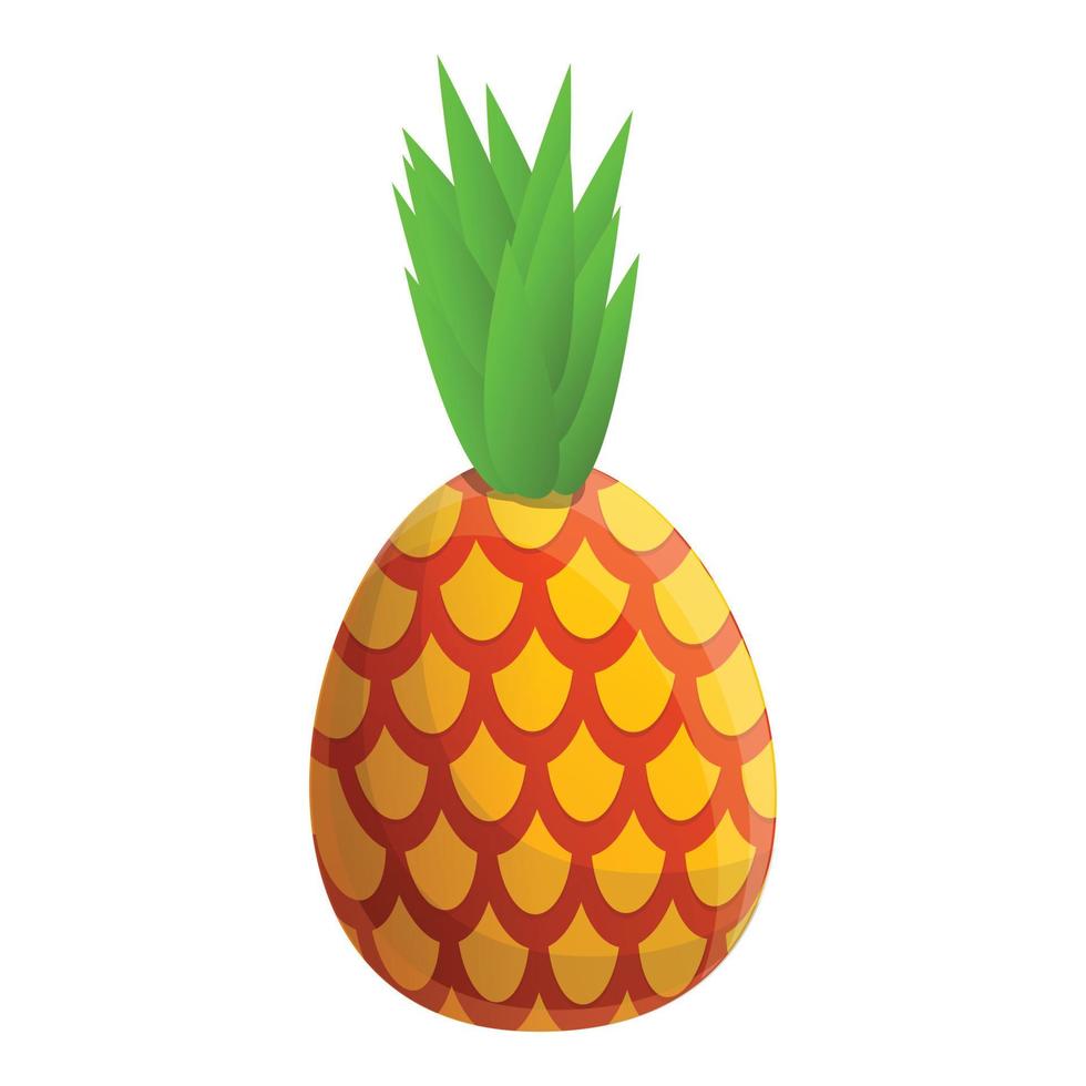 Sweet pineapple icon, cartoon style vector
