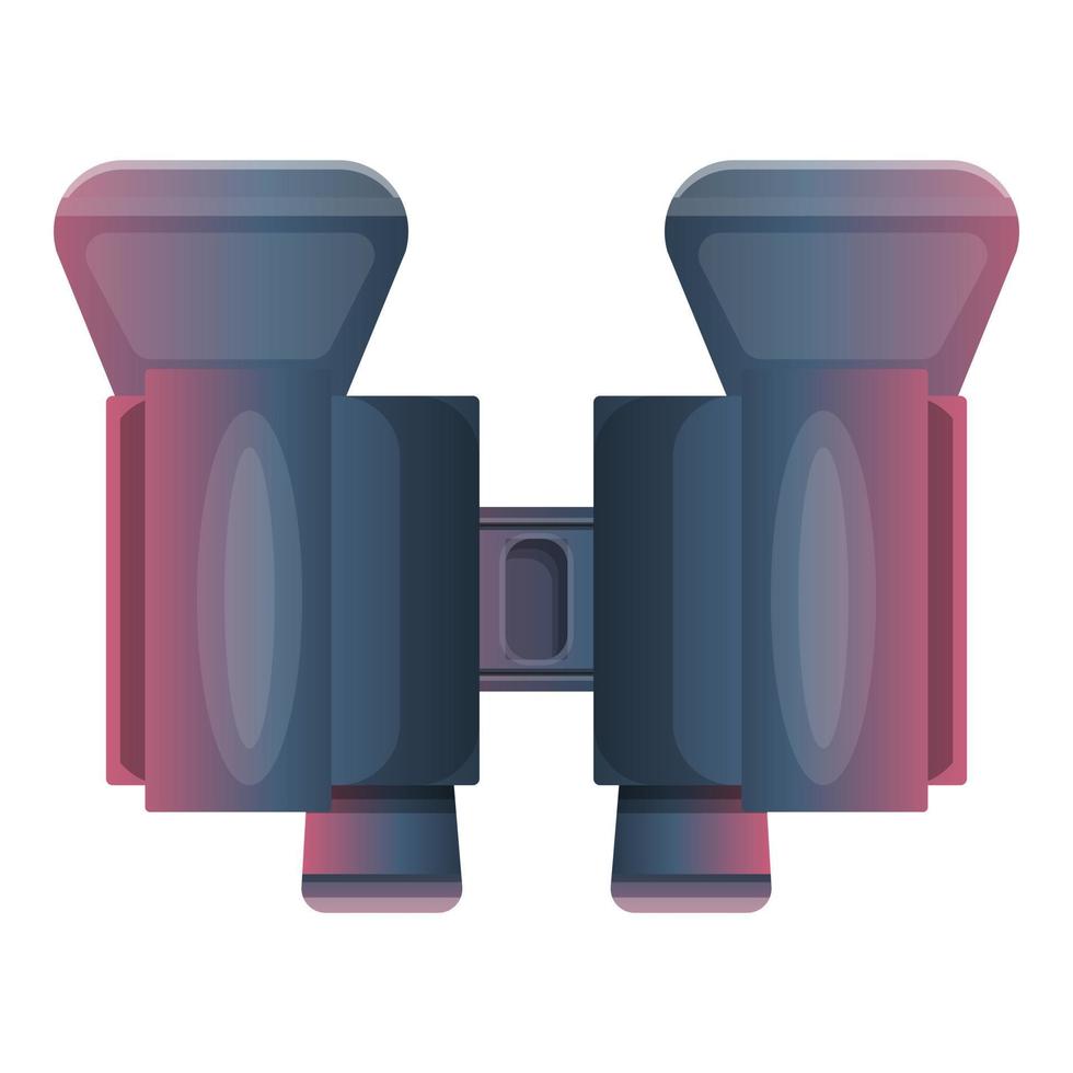 Observe binoculars icon, cartoon style vector